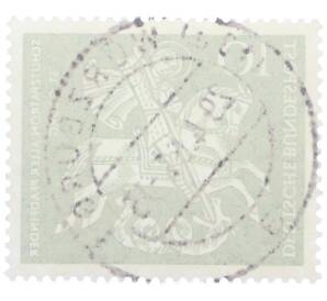 Почтовая марка 10 пфеннигов 1961 года Западная Германия (ФРГ) «Георгий Победоносец» — Фото №2