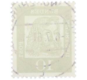 Почтовая марка 10 пфеннигов 1961 года Западная Германия (ФРГ) «Выдающиеся немцы — Альбрехт Дюрер» — Фото №2