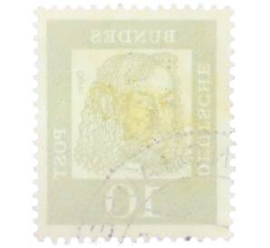 Почтовая марка 10 пфеннигов 1961 года Западная Германия (ФРГ) «Выдающиеся немцы — Альбрехт Дюрер» — Фото №2