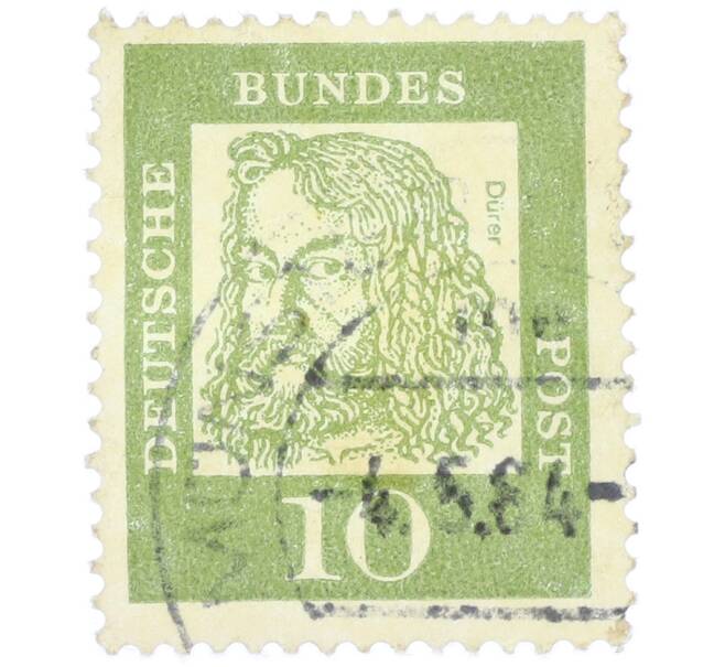 Почтовая марка 10 пфеннигов 1961 года Западная Германия (ФРГ) «Выдающиеся немцы — Альбрехт Дюрер» (Артикул: T11-36477) — Фото №1