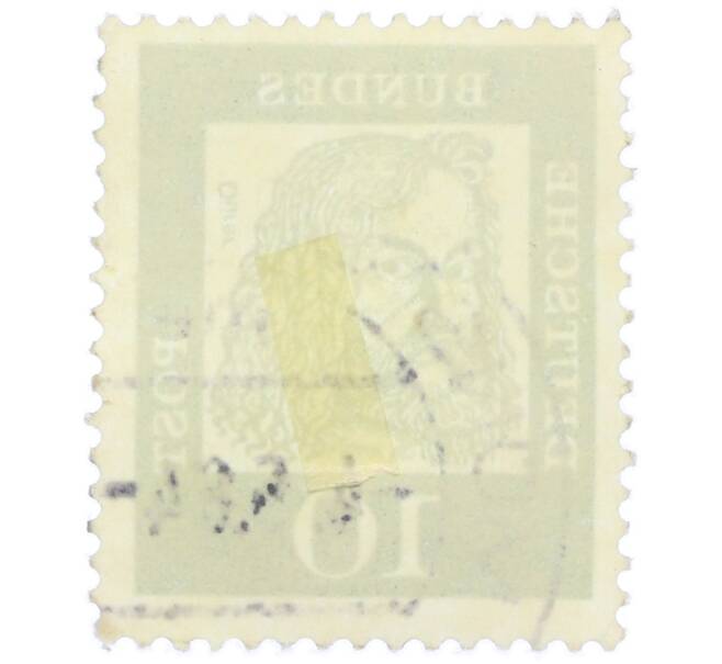 Почтовая марка 10 пфеннигов 1961 года Западная Германия (ФРГ) «Выдающиеся немцы — Альбрехт Дюрер» (Артикул: T11-36477) — Фото №2