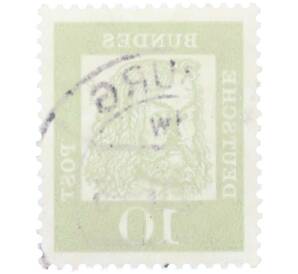 Почтовая марка 10 пфеннигов 1961 года Западная Германия (ФРГ) «Выдающиеся немцы — Альбрехт Дюрер» — Фото №2