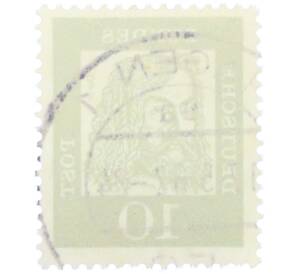 Почтовая марка 10 пфеннигов 1961 года Западная Германия (ФРГ) «Выдающиеся немцы — Альбрехт Дюрер» — Фото №2