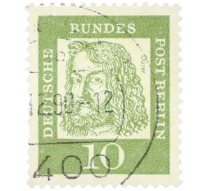 Почтовая марка 10 пфеннигов 1961 года Западная Германия (ФРГ) «Выдающиеся немцы — Альбрехт Дюрер» — Фото №1