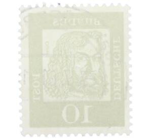 Почтовая марка 10 пфеннигов 1961 года Западная Германия (ФРГ) «Выдающиеся немцы — Альбрехт Дюрер»