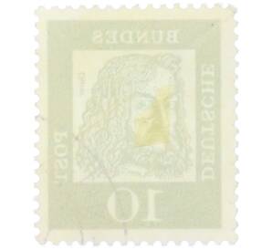 Почтовая марка 10 пфеннигов 1961 года Западная Германия (ФРГ) «Выдающиеся немцы — Альбрехт Дюрер» — Фото №2