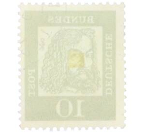 Почтовая марка 10 пфеннигов 1961 года Западная Германия (ФРГ) «Выдающиеся немцы — Альбрехт Дюрер» — Фото №2