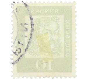 Почтовая марка 10 пфеннигов 1961 года Западная Германия (ФРГ) «Выдающиеся немцы — Альбрехт Дюрер» — Фото №2