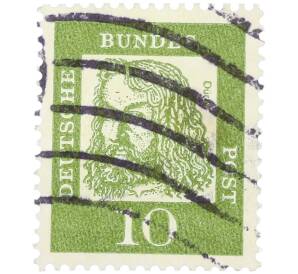 Почтовая марка 10 пфеннигов 1961 года Западная Германия (ФРГ) «Выдающиеся немцы — Альбрехт Дюрер» — Фото №1