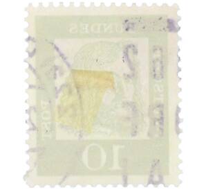 Почтовая марка 10 пфеннигов 1961 года Западная Германия (ФРГ) «Выдающиеся немцы — Альбрехт Дюрер»