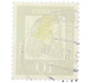 Почтовая марка 10 пфеннигов 1961 года Западная Германия (ФРГ) «Выдающиеся немцы — Альбрехт Дюрер»