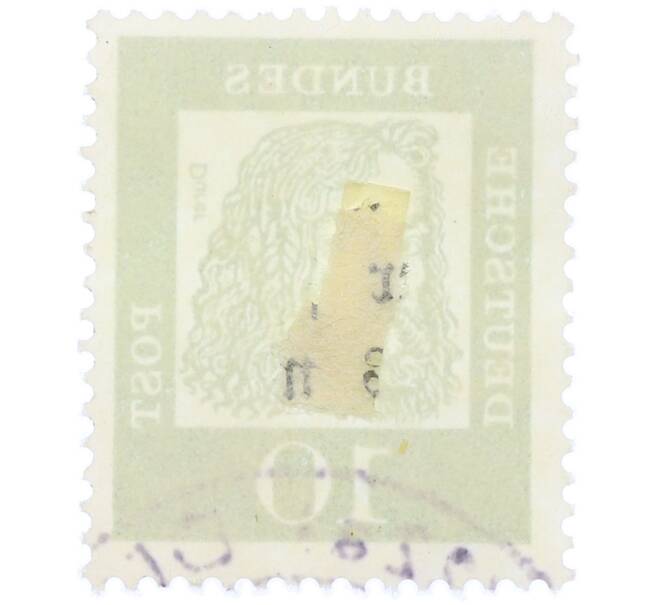 Почтовая марка 10 пфеннигов 1961 года Западная Германия (ФРГ) «Выдающиеся немцы — Альбрехт Дюрер» (Артикул: T11-36544) — Фото №2