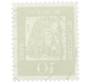 Почтовая марка 10 пфеннигов 1961 года Западная Германия (ФРГ) «Выдающиеся немцы — Альбрехт Дюрер»