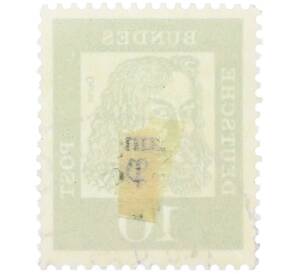 Почтовая марка 10 пфеннигов 1961 года Западная Германия (ФРГ) «Выдающиеся немцы — Альбрехт Дюрер»