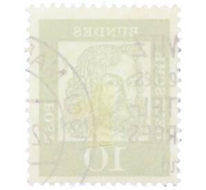 Почтовая марка 10 пфеннигов 1961 года Западная Германия (ФРГ) «Выдающиеся немцы — Альбрехт Дюрер»