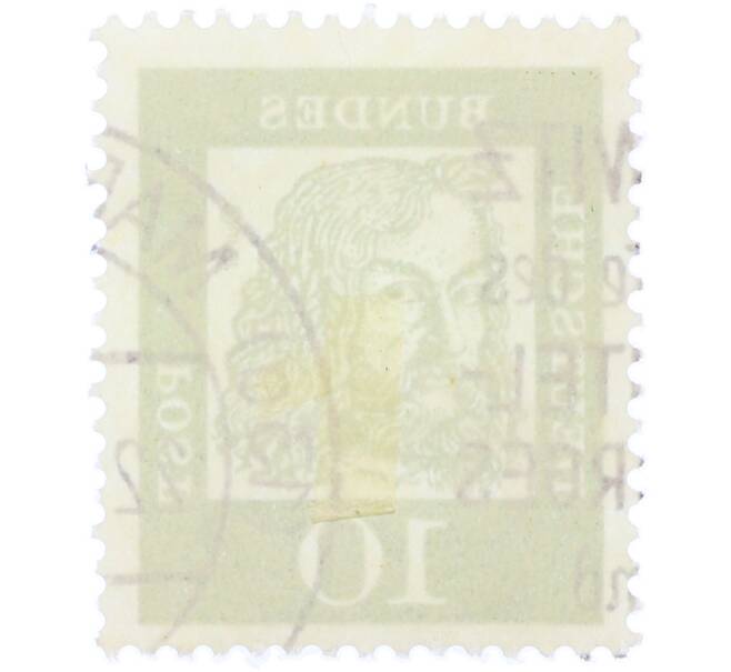 Почтовая марка 10 пфеннигов 1961 года Западная Германия (ФРГ) «Выдающиеся немцы — Альбрехт Дюрер» (Артикул: T11-36550) — Фото №2