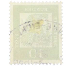 Почтовая марка 10 пфеннигов 1961 года Западная Германия (ФРГ) «Выдающиеся немцы — Альбрехт Дюрер»