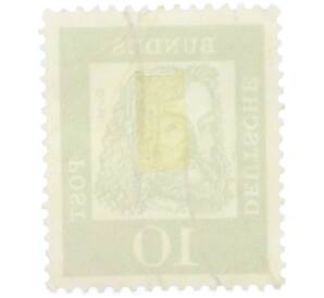 Почтовая марка 10 пфеннигов 1961 года Западная Германия (ФРГ) «Выдающиеся немцы — Альбрехт Дюрер»