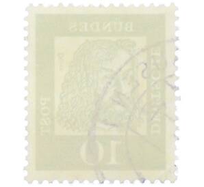 Почтовая марка 10 пфеннигов 1961 года Западная Германия (ФРГ) «Выдающиеся немцы — Альбрехт Дюрер»