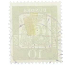 Почтовая марка 10 пфеннигов 1961 года Западная Германия (ФРГ) «Выдающиеся немцы — Альбрехт Дюрер»