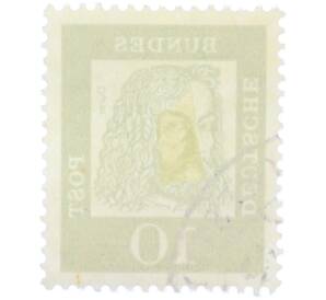 Почтовая марка 10 пфеннигов 1961 года Западная Германия (ФРГ) «Выдающиеся немцы — Альбрехт Дюрер»