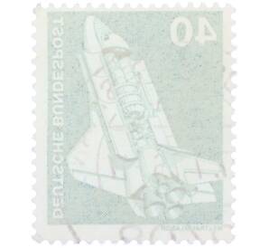 Почтовая марка 40 пфеннигов 1975 года Западная Германия (ФРГ) «SpaceLab»