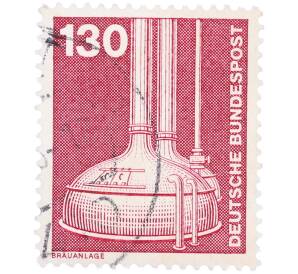 Почтовая марка 130 пфеннигов 1982 года Западная Германия (ФРГ) «Пивоварение»