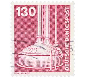 Почтовая марка 130 пфеннигов 1982 года Западная Германия (ФРГ) «Пивоварение»