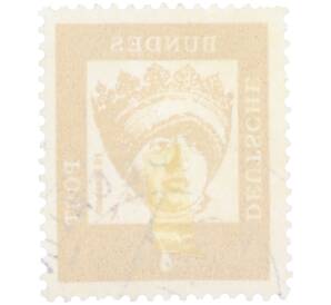 Почтовая марка 7 пфеннигов 1961 года Западная Германия (ФРГ) «Выдающиеся немцы — Елизавета Венгерская»