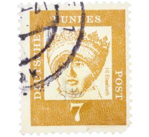 Почтовая марка 7 пфеннигов 1961 года Западная Германия (ФРГ) «Выдающиеся немцы — Елизавета Венгерская»