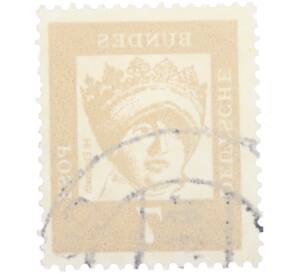 Почтовая марка 7 пфеннигов 1961 года Западная Германия (ФРГ) «Выдающиеся немцы — Елизавета Венгерская»