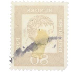 Почтовая марка 80 пфеннигов 1961 года Западная Германия (ФРГ) «Выдающиеся немцы — Генрих фон Клейст»