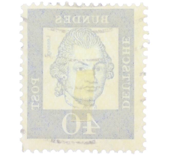 Почтовая марка 40 пфеннигов 1961 года Западная Германия (ФРГ) «Выдающиеся немцы — Готхольд Эфраим Лессинг» (Артикул: T11-36603) — Фото №2