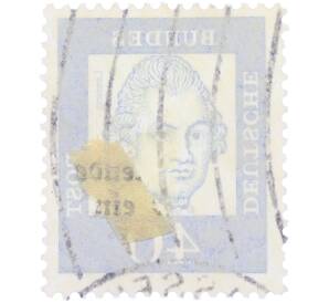 Почтовая марка 40 пфеннигов 1961 года Западная Германия (ФРГ) «Выдающиеся немцы — Готхольд Эфраим Лессинг»