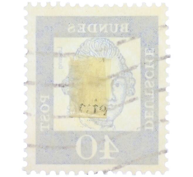 Почтовая марка 40 пфеннигов 1961 года Западная Германия (ФРГ) «Выдающиеся немцы — Готхольд Эфраим Лессинг» (Артикул: T11-36607) — Фото №2