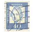 Почтовая марка 40 пфеннигов 1961 года Западная Германия (ФРГ) «Выдающиеся немцы — Готхольд Эфраим Лессинг» (Артикул: T11-36608) — Фото №1