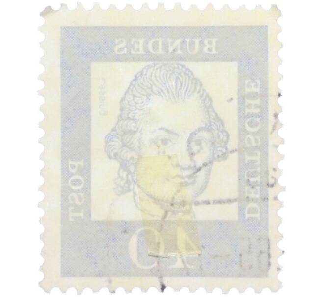 Почтовая марка 40 пфеннигов 1961 года Западная Германия (ФРГ) «Выдающиеся немцы — Готхольд Эфраим Лессинг» (Артикул: T11-36609) — Фото №2