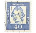 Почтовая марка 40 пфеннигов 1961 года Западная Германия (ФРГ) «Выдающиеся немцы — Готхольд Эфраим Лессинг» (Артикул: T11-36610) — Фото №1