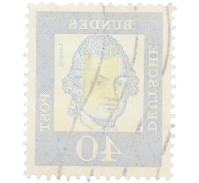 Почтовая марка 40 пфеннигов 1961 года Западная Германия (ФРГ) «Выдающиеся немцы — Готхольд Эфраим Лессинг» (Артикул: T11-36610) — Фото №2