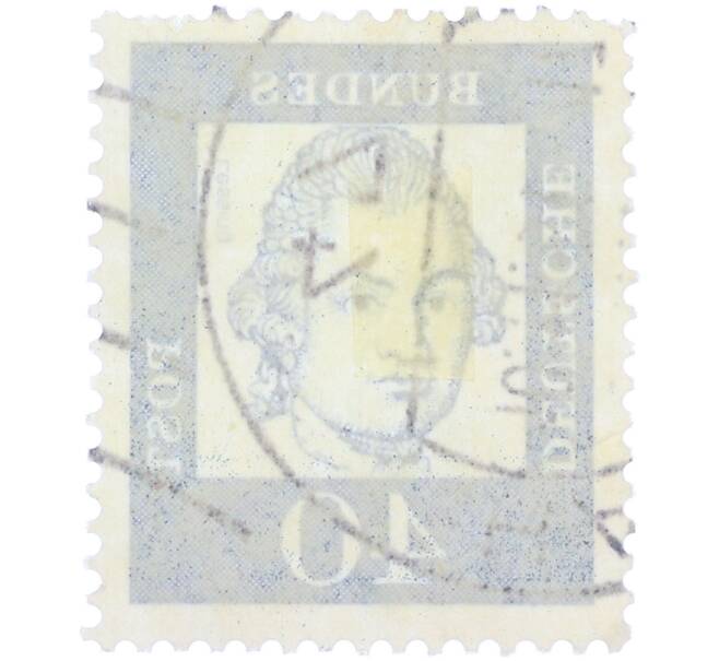 Почтовая марка 40 пфеннигов 1961 года Западная Германия (ФРГ) «Выдающиеся немцы — Готхольд Эфраим Лессинг» (Артикул: T11-36611) — Фото №2