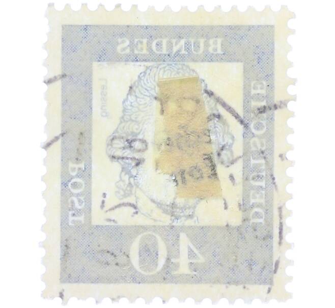 Почтовая марка 40 пфеннигов 1961 года Западная Германия (ФРГ) «Выдающиеся немцы — Готхольд Эфраим Лессинг» (Артикул: T11-36612) — Фото №2