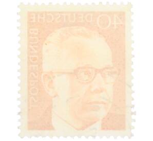 Почтовая марка 40 пфеннигов 1971 года Западная Германия (ФРГ) «Президент Густав Хайнеман» — Фото №2