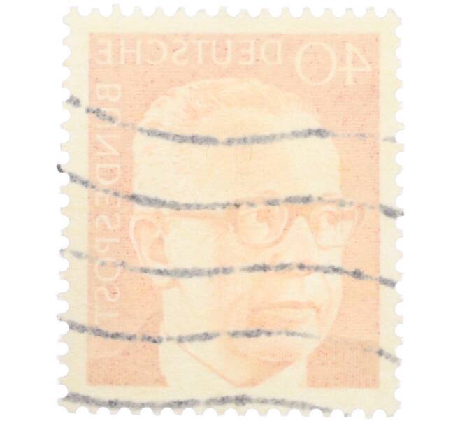Почтовая марка 40 пфеннигов 1971 года Западная Германия (ФРГ) «Президент Густав Хайнеман» (Артикул: T11-36619) — Фото №2