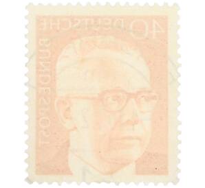 Почтовая марка 40 пфеннигов 1971 года Западная Германия (ФРГ) «Президент Густав Хайнеман» — Фото №2