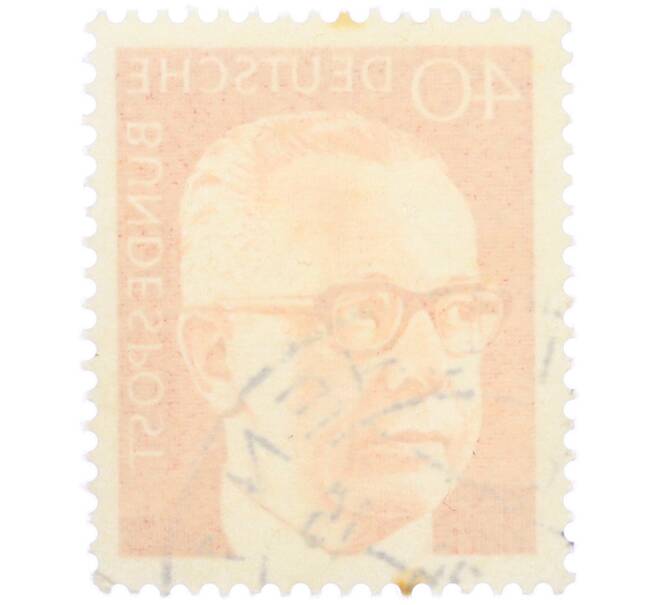 Почтовая марка 40 пфеннигов 1971 года Западная Германия (ФРГ) «Президент Густав Хайнеман» (Артикул: T11-36626) — Фото №2