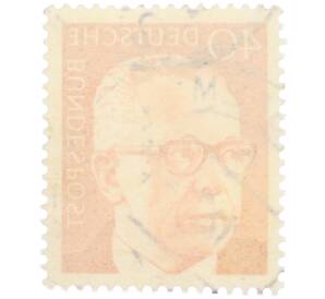 Почтовая марка 40 пфеннигов 1971 года Западная Германия (ФРГ) «Президент Густав Хайнеман» — Фото №2