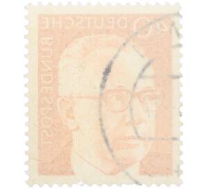 Почтовая марка 40 пфеннигов 1971 года Западная Германия (ФРГ) «Президент Густав Хайнеман» — Фото №2