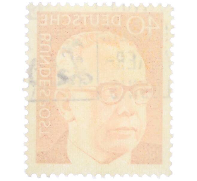 Почтовая марка 40 пфеннигов 1971 года Западная Германия (ФРГ) «Президент Густав Хайнеман» (Артикул: T11-36652) — Фото №2