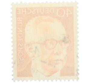 Почтовая марка 40 пфеннигов 1971 года Западная Германия (ФРГ) «Президент Густав Хайнеман» — Фото №2