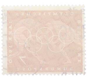 Почтовая марка 7 пфеннигов 1960 года Западная Германия (ФРГ) «Олимпийские игры — Борьба»